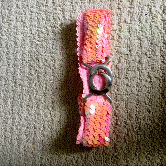 Pink Sequin Decor  Band Belt - Picture 2 of 7